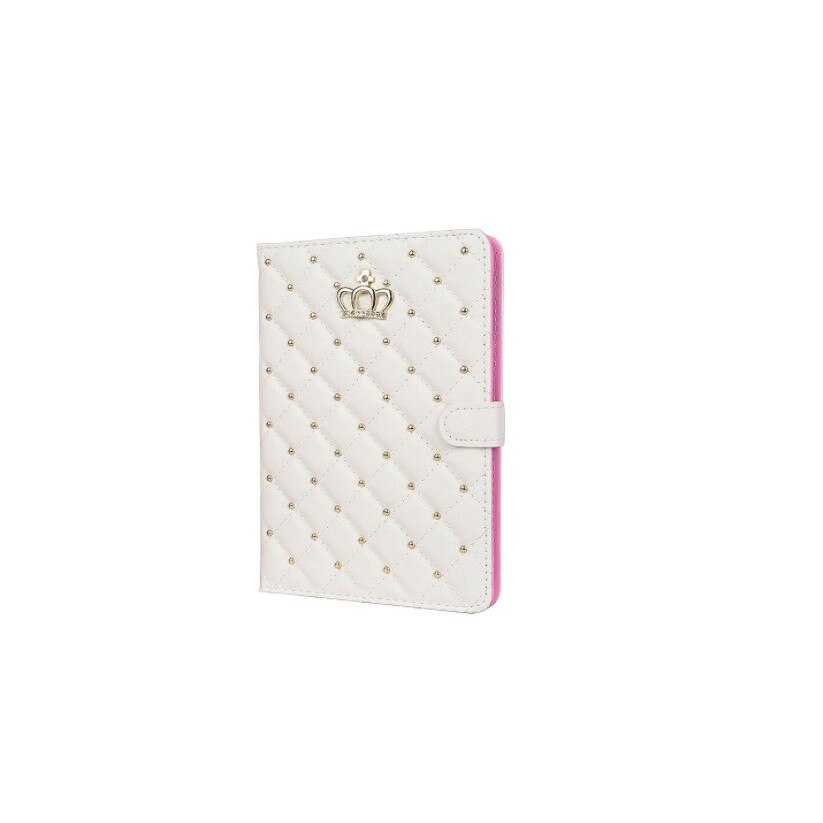 Husa pentru tableta iPad 2017 de 9.7 inch din piele ecologica, Crown, Alb