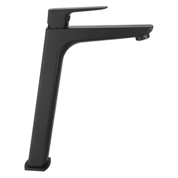 Baterie stativa pentru lavoar inalt Ferro Vitto Black Verdeline, cartus ceramic, Negru Baterie stativa pentru lavoar inalt Ferro Vitto Black Verdeline, cartus ceramic, Negru