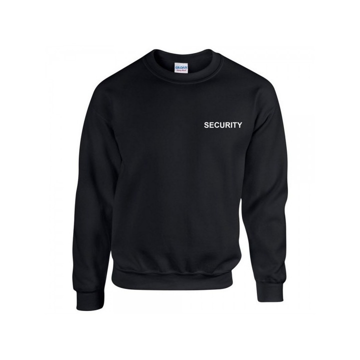 Bluza cu maneca lunga Security Gildan, negru