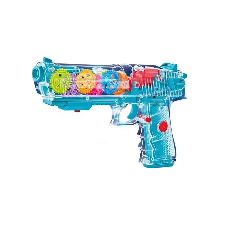 Pistol de jucarie Tiessa®, transparent, multicolor