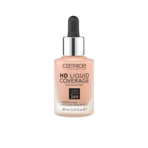 Fond de ten, Catrice, HD Liquid Coverage, 040 Warm Beige, 30 ml