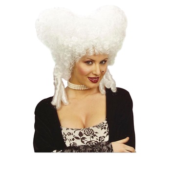 Peruca epoca baroc alba Peruca epoca baroc alba