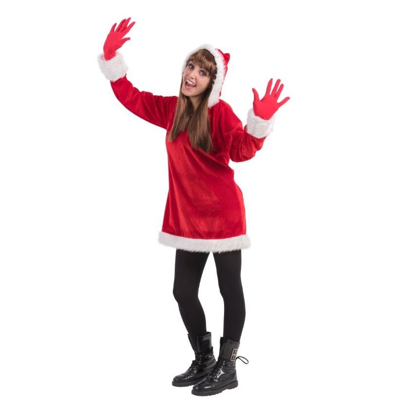 Costum rochie cu gluga craciunita haioasa