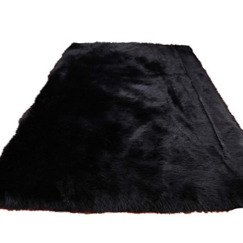 Covor de plus premium cu gramada lunga - negru, 120x170 cm Covor de plus premium cu gramada lunga - negru, 120x170 cm