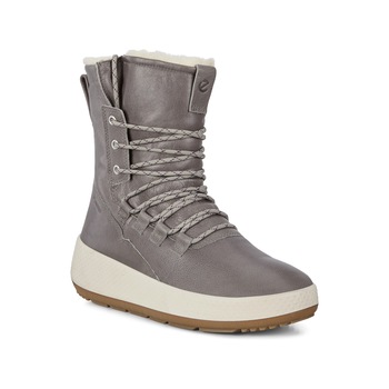 Ghete Dama Ecco Ukiuk 2.0,piele naturala, blana,siret, gri Ghete Dama Ecco Ukiuk 2.0,piele naturala, blana,siret, gri