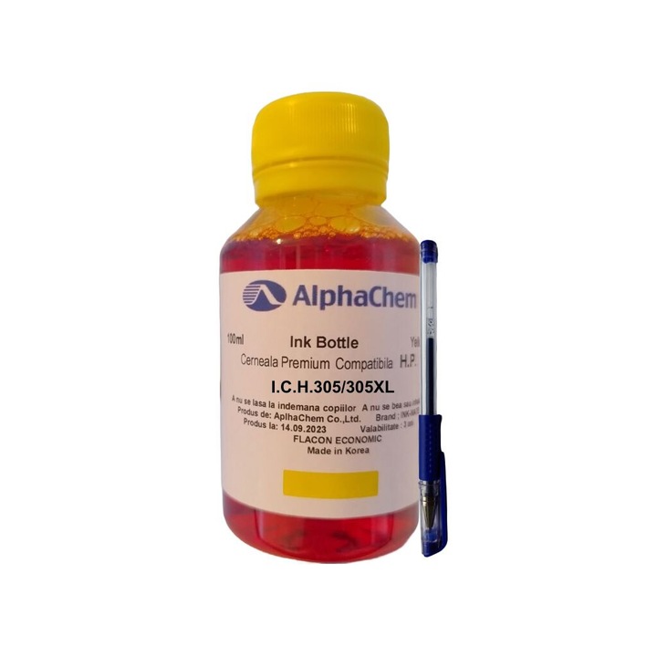 Flacon Cerneala AlphaChem Compatibil HP (305) 1x100ml 3YM60AE Galben
