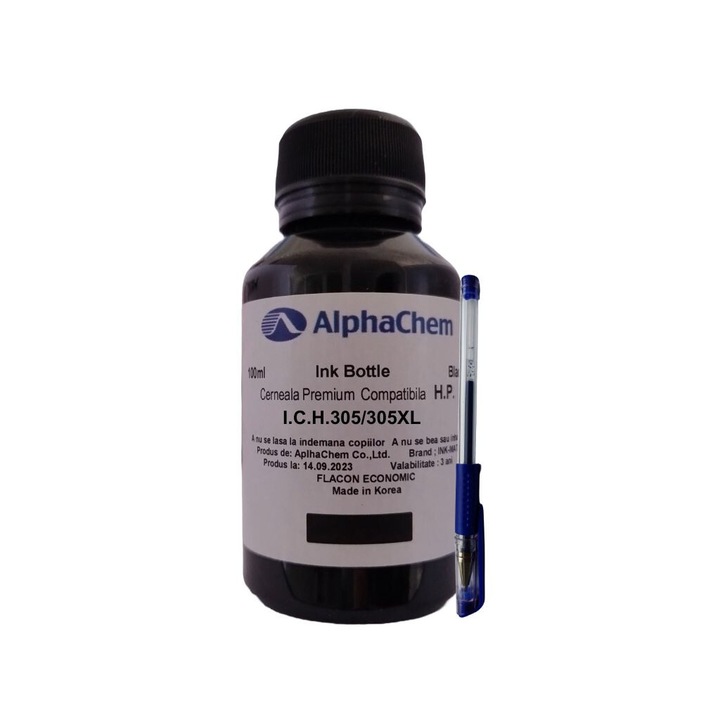 Flacon Cerneala AlphaChem Compatibil HP (305XL) 1x100ml 3YM62AE Negru