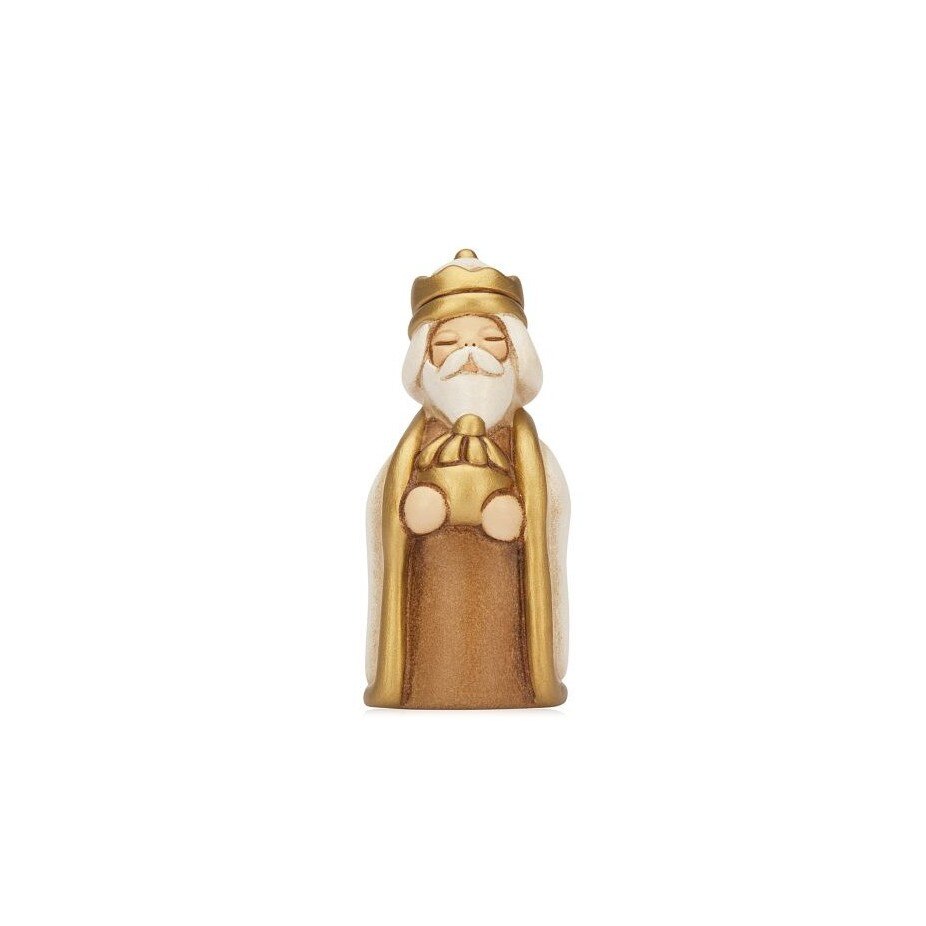 Figurina, Magul Balthazar, ceramica THUN, maro, 9 cm