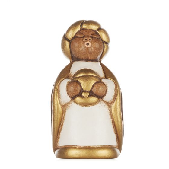 Figurina, Magul Melchior, ceramica THUN, maro, 8.5 cm h