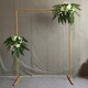 Arcada metalica pentru flori, Nunta, DIY, 2x2 m, Auriu