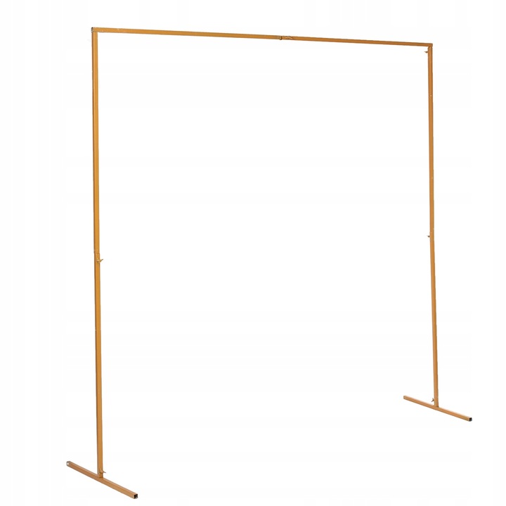 Arcada metalica pentru flori, Nunta, DIY, 2x2 m, Auriu