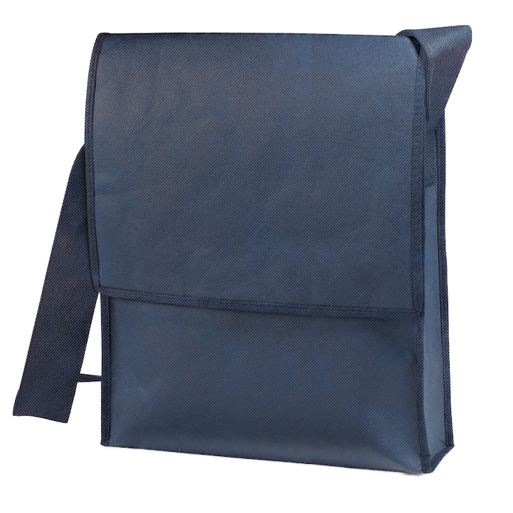 Чанта за през рамо, цип, с дръжка, тъмно синя, далимаг