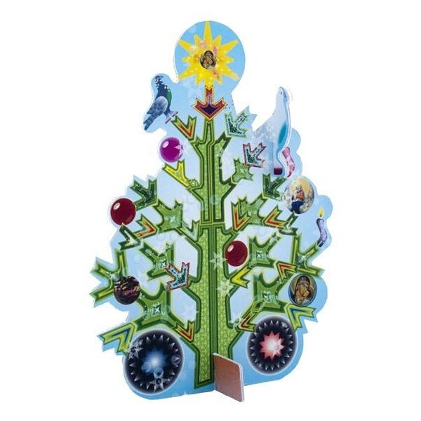 Felicitare pop out pom de craciun