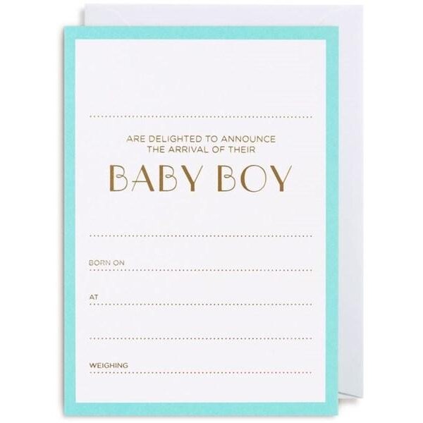 Set 10 felicitari - Baby Boy Announcement