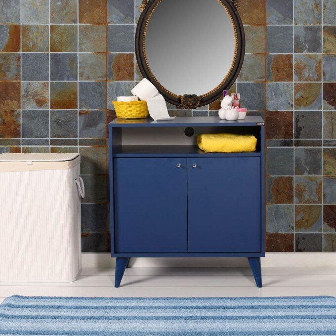 Comoda multifunctionala Adore, 73 x 79 x 42 cm, Albastru, grosime PAL 18 mm