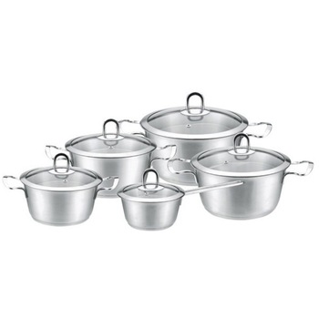Set de oale din inox KingHoff, inductie, capac, 10 piese Set de oale din inox KingHoff, inductie, capac, 10 piese