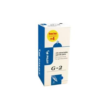 Roller cu gel Pilot G-2, 0.7 mm, albastru, 20 bucati/cutie Roller cu gel Pilot G-2, 0.7 mm, albastru, 20 bucati/cutie