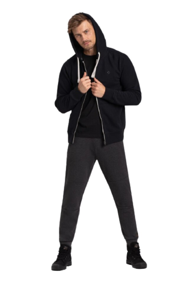 Hanorac calduros pentru barbati, Volcano, Rons, Bumbac, Negru, Negru