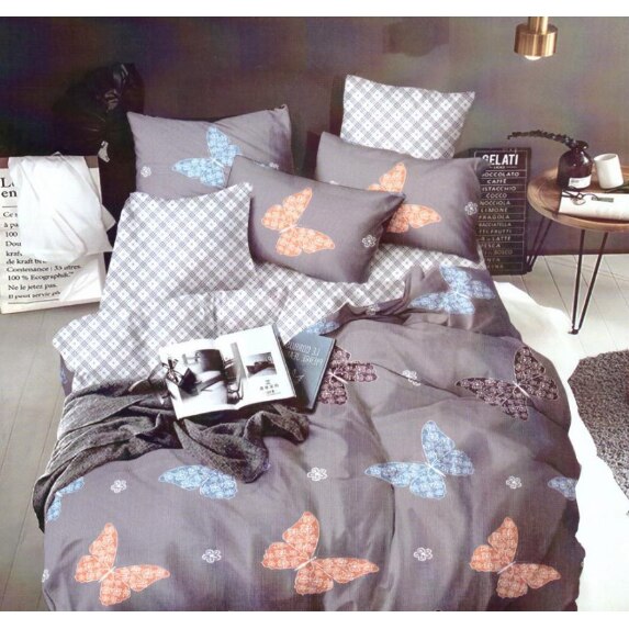 Lenjerie Pat 2 Persoane, 4 Piese, Bumbac, F19/I