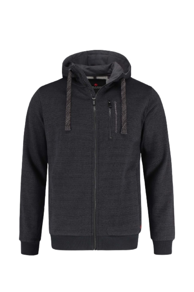 Hanorac calduros pentru barbati, Volcano, Radis, Bumbac, Negru, L