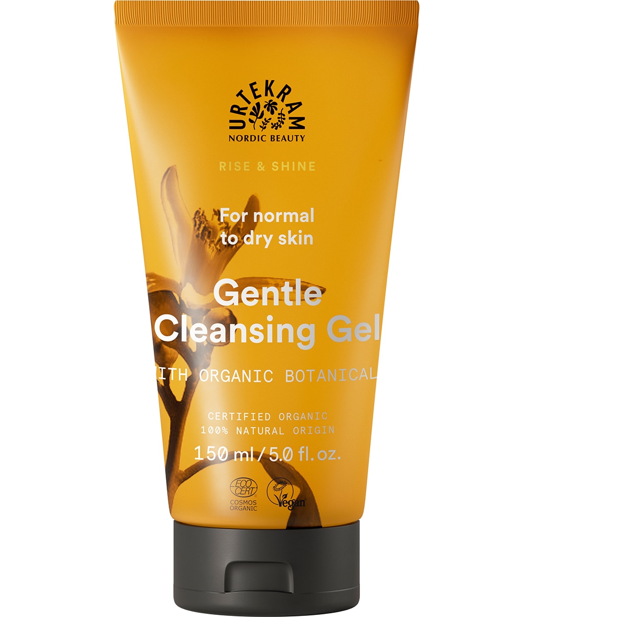 Gel curatare facial bio pentru ten normal, uscat cu portocale Urtekram 150 ml