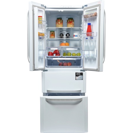 Combina frigorifica Quadrio Hotpoint E4DAAWC, 402 l, Clasa A+ , Full No Frost, H 195.5cm, Alb