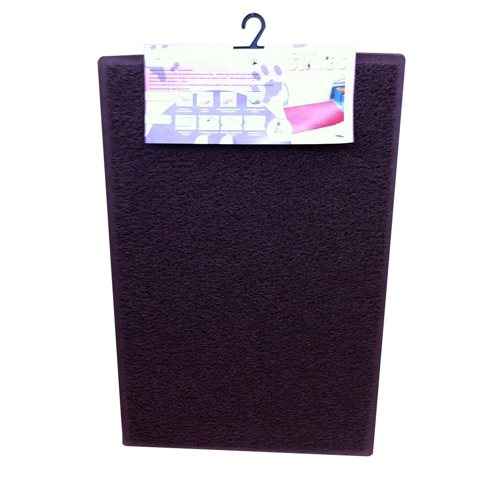 Stergator de exterior Happy Shoes, bucle vinyl, 12mm, 90x60cm, Maro