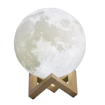 Lampa de veghe in forma de luna 3D Moon Light, schimbare culoare la atingere, 5 moduri de luminare, alimentare USB, fara acumulator, stand din lemn inclus, 12 cm, Selling Depot Lampa de veghe in forma de luna 3D Moon Light, schimbare culoare la atingere, 5 moduri de luminare, alimentare USB, fara acumulator, stand din lemn inclus, 12 cm, Selling Depot