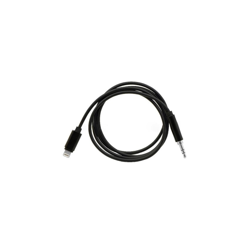Cablu de la Lightning la Audio AUX 3.5 mm , 1m lungime, adaptor, Negru