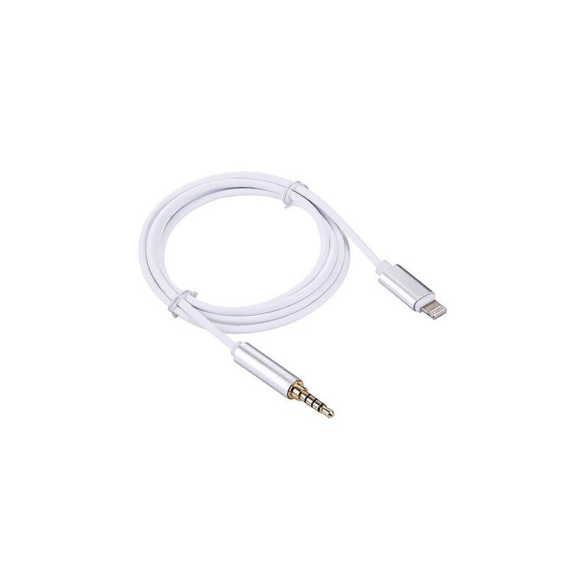 Cablu de la Lightning la Audio AUX 3.5 mm , 1m lungime, Alb
