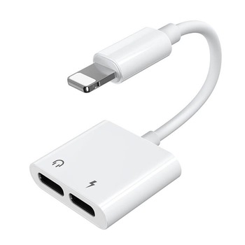 Adaptor / Convertor Audio cu Functie Incarcare, Mufa Lightning - Lightning, Joyroom, Alb Adaptor / Convertor Audio cu Functie Incarcare, Mufa Lightning - Lightning, Joyroom, Alb