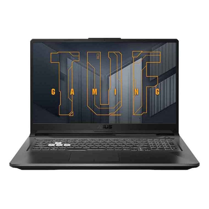 Asus TUF Gaming F17 FX706HCB-HX111 17.3 144Hz FullHD laptop, Intel® Core™ i5-11400H, 8GB, 512GB SSD, GeForce RTX™ 3050 4GB, FreeDOS, Magyar billentyűzet, Szürke
