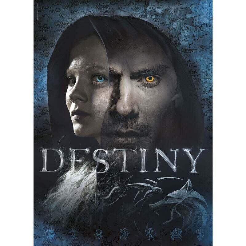 Puzzle The Witcher Destiny , 69x50cm , 1000 piese, Multicolor
