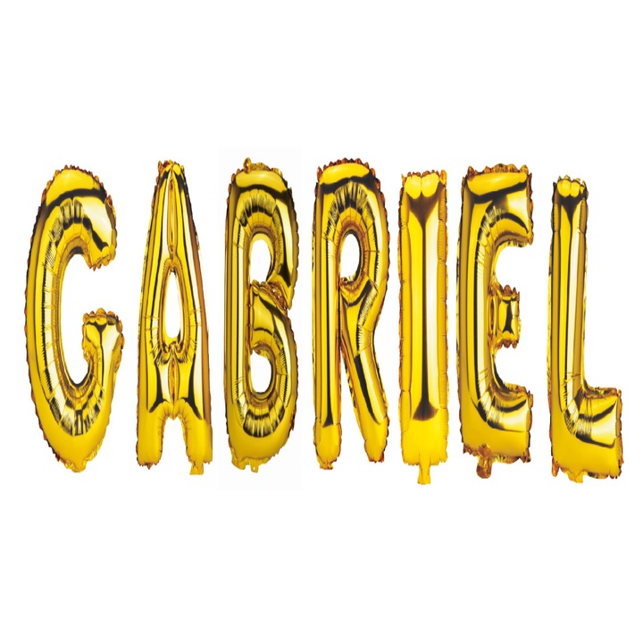 Комплект балони Букви Име Габриел, злато, 40 см
