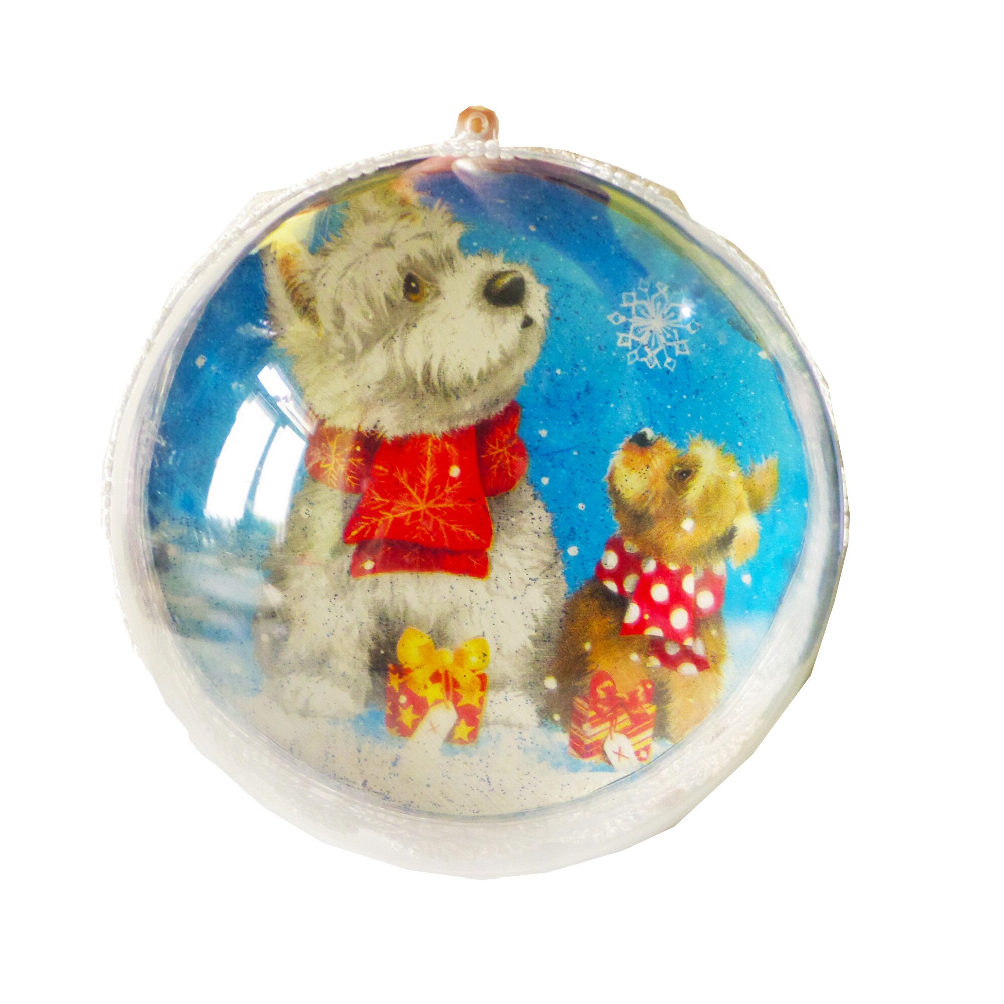 Glob de Craciun de 14 cm Doi Prieteni pe Viata