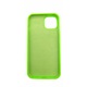 Husa protectie compatibila cu iPhone 13 Pro Max, ultra slim din silicon Verde neon silk touch, interior din catifea