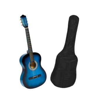Chitara clasica din lemn 95 cm DOW, albastra, husa cadou Chitara clasica din lemn 95 cm DOW, albastra, husa cadou