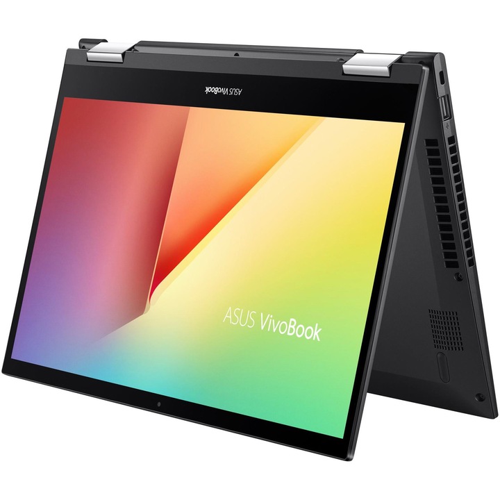 Лаптоп 2 in 1 ASUS Vivobook Flip 14 TP470EA, Intel® Core™ i5-1135G7, 14", Full HD, RAM 8GB, 256GB SSD, Intel® Iris® Xᵉ Graphics, Windows 11 Home S, Indie Black
