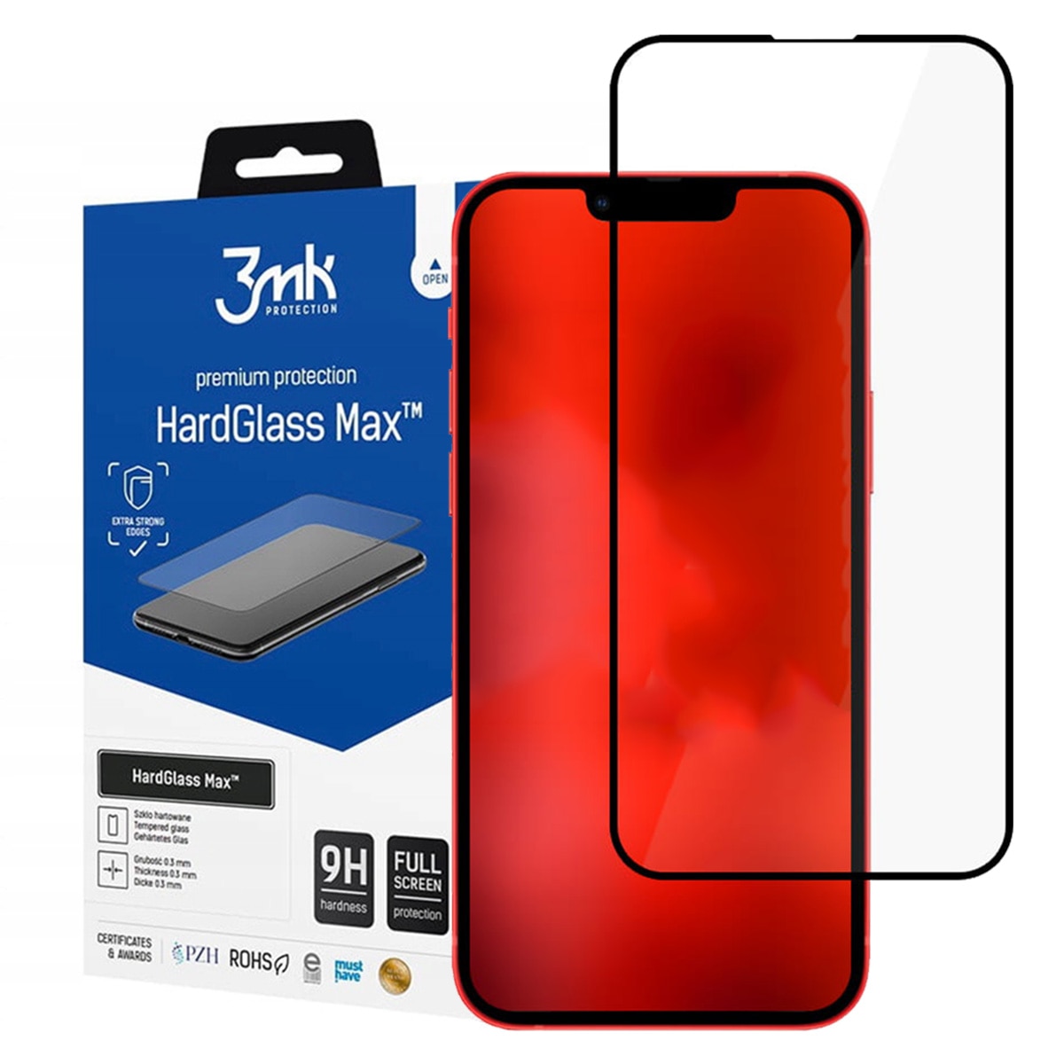 Folie de sticla pentru iPhone 13 Pro Max 3MK HardGlass Max, 9H, Transparent