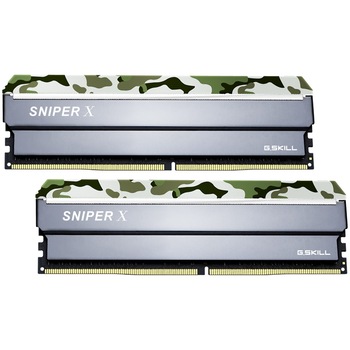 Memorie G.SKILL Sniper X Classic Camo, 16GB(2x8GB) DDR4, 3000MHz CL16, Dual Channel Kit
