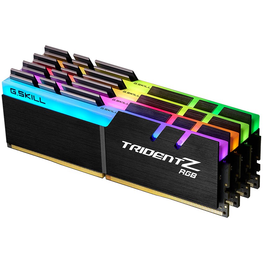 Memorie G.SKILL Trident Z RGB, 128GB(4x32GB) DDR4, 3600MHz CL16, Quad ...