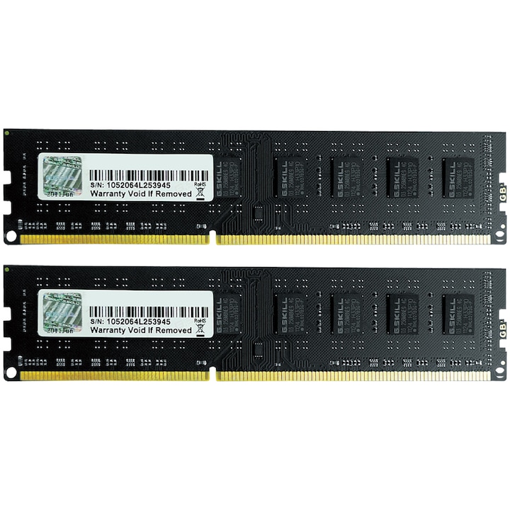 Memorie G.SKILL Value, 8GB (2x4GB) DDR3, 1333MHz CL9, Dual Channel Kit