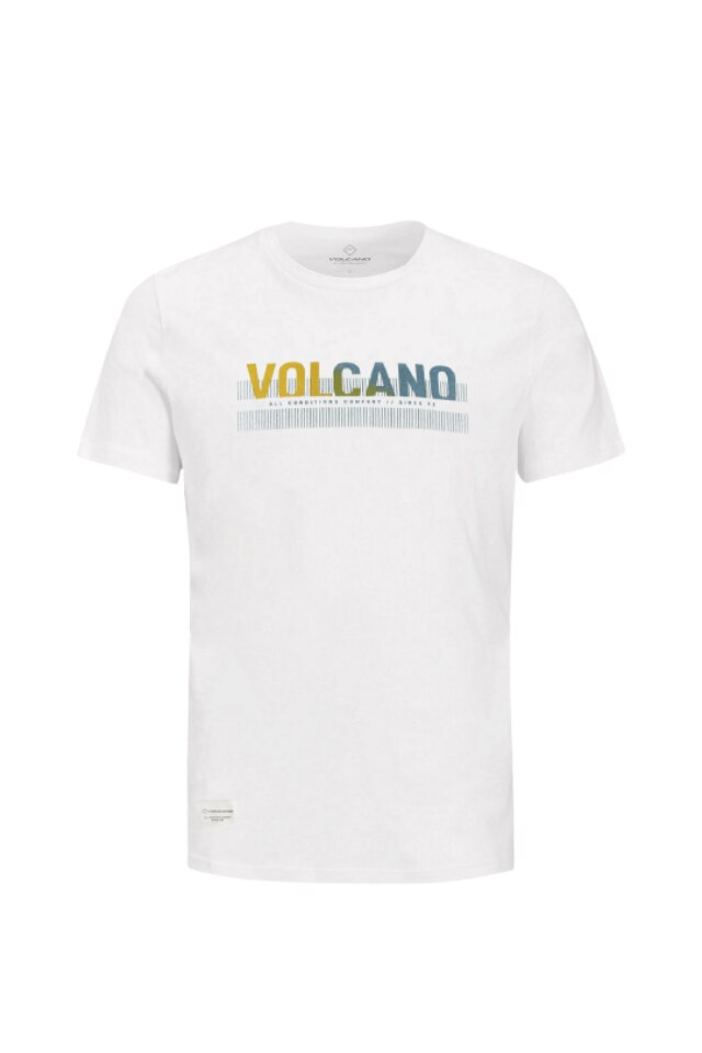 Tricou din bumbac pentru barbati, Volcano, Multicolor, Multicolor