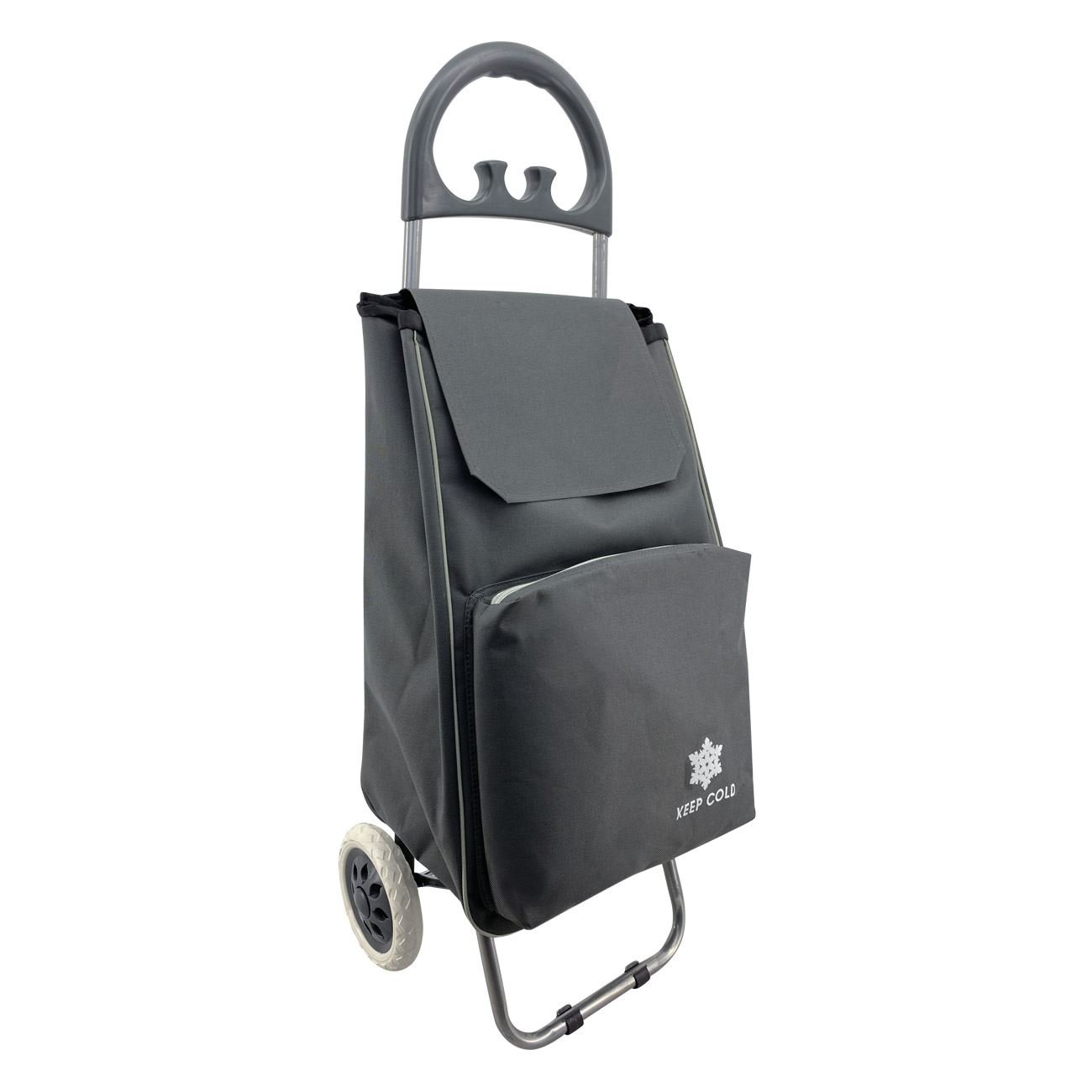 Carucior Cumparaturi, New Line, model cu Compartiment Izotermic, 43x22x95 cm, Gri