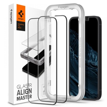 Set 2 Folii de Sticla pentru iPhone 13 Mini Spigen, 9H, Transparent Set 2 Folii de Sticla pentru iPhone 13 Mini Spigen, 9H, Transparent