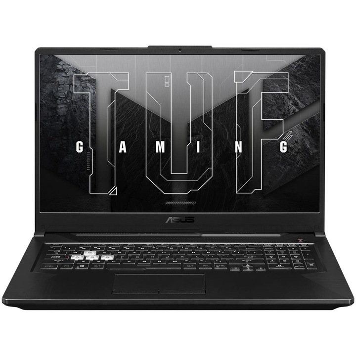 Лаптоп Gaming ASUS TUF A17 FA706IC, AMD Ryzen™ 7 4800H, 17.3", Full HD, 144Hz, RAM 16GB, 1TB SSD, NVIDIA® GeForce® RTX™ 3050 4GB, No OS, Graphite Black