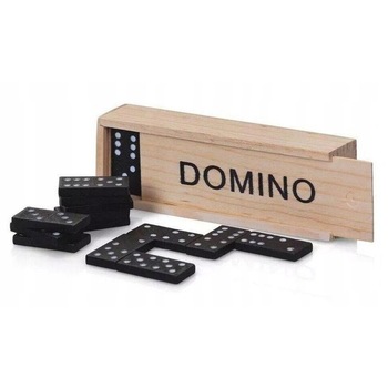 Joc de domino, 14.5x5x3 cm, 28 de elemente, Lemn Joc de domino, 14.5x5x3 cm, 28 de elemente, Lemn