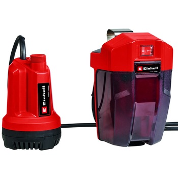 Pompa submersibila apa curata fara fir Einhell Power X-Change GE-SP 18 Li - Solo, 18 V, 5000 l/h, aspiratie 4 m, inaltime maxima 8 m, presiune maxima 0.8 bar, livrata fara acumulator si incarcator Pompa submersibila apa curata fara fir Einhell Power X-Change GE-SP 18 Li - Solo, 18 V, 5000 l/h, aspiratie 4 m, inaltime maxima 8 m, presiune maxima 0.8 bar, livrata fara acumulator si incarcator