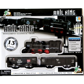 Circuit electric cu Tren idealSTORE Rail Master Expres , Include 1 locomotiva, 2 vagoane, Dezvolta imaginatia si abilitatile manuale Circuit electric cu Tren idealSTORE Rail Master Expres , Include 1 locomotiva, 2 vagoane, Dezvolta imaginatia si abilitatile manuale