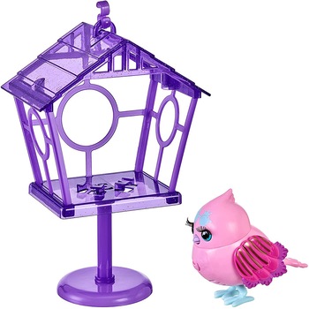 Jucarie interactiva Little Live Pets Lil Bird - Micuta pasare Princess Polly cu colivie Jucarie interactiva Little Live Pets Lil Bird - Micuta pasare Princess Polly cu colivie